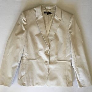 Alex Marie Cream Pinstripe Blazer